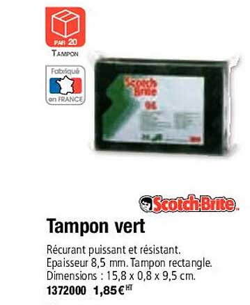 tampon vert scotch-brite