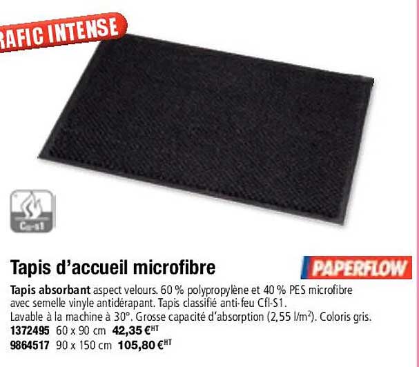 tapis d'accueil microfibre paperflow