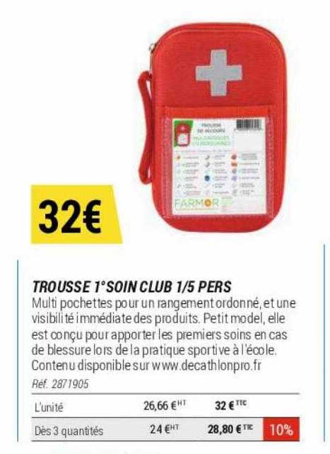 trousse 1er soin club 1-5 pers
