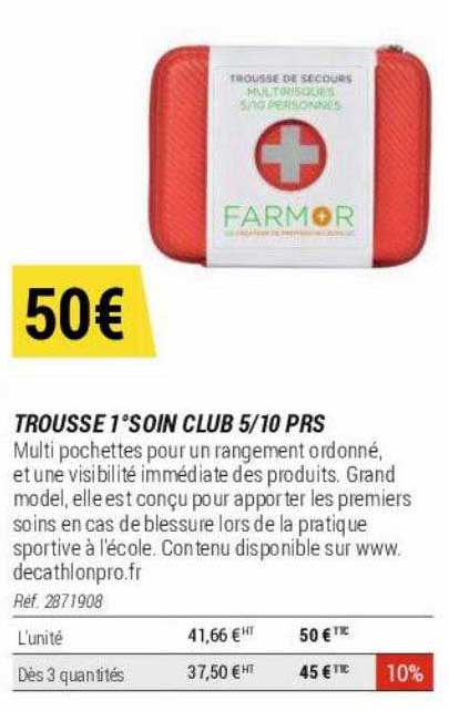 trousse 1er soin club 5-10 prs