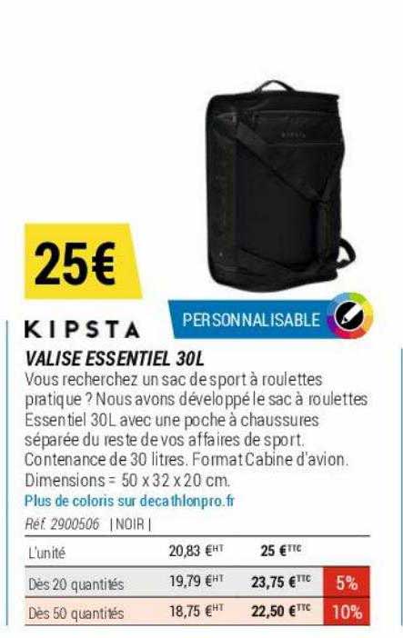 Valise Essentiel 30l Kipsta
