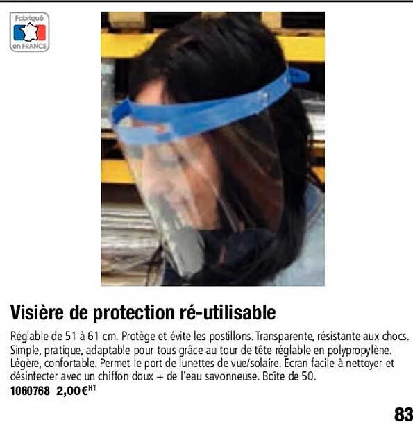 Visière De Protection Ré-utilisable