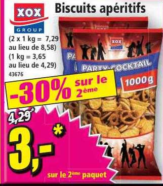 xox biscuits apéritifs