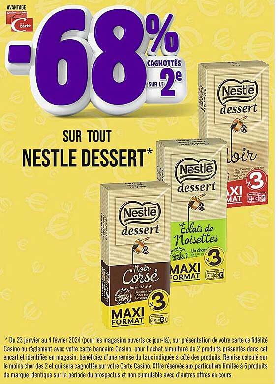 -68% Sur Le 2e Sur Tout Nestlé Dessert