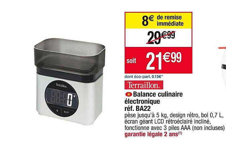 balance culinaire électronique terraillon