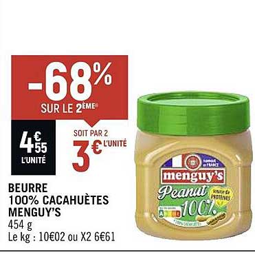 Beurre 100% Cacahuètes Menguy's