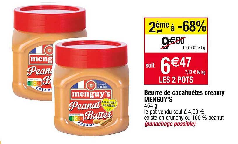 Beurre De Cacahuètes Creamy Menguy's