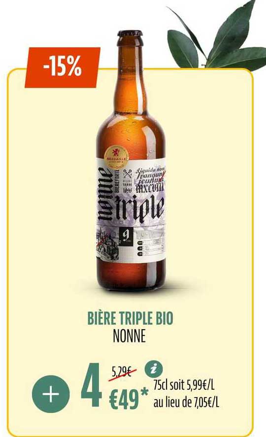 bière triple bio nonne