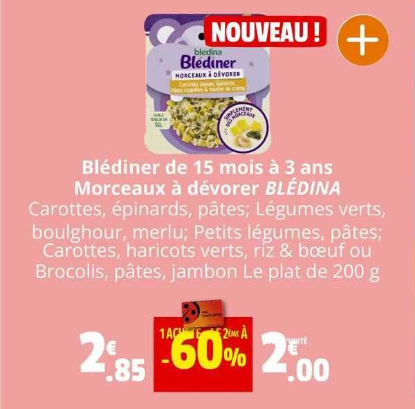 blédiner de 15 mois à 3 ans morceaux à dévorer blédina