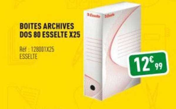 boîtes archives dos 80 esselte x25