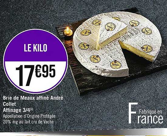 brie de meaux affiné andré collet affinage 3/4