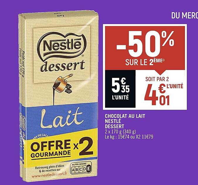 Chocolat Au Lait Nestlé Dessert