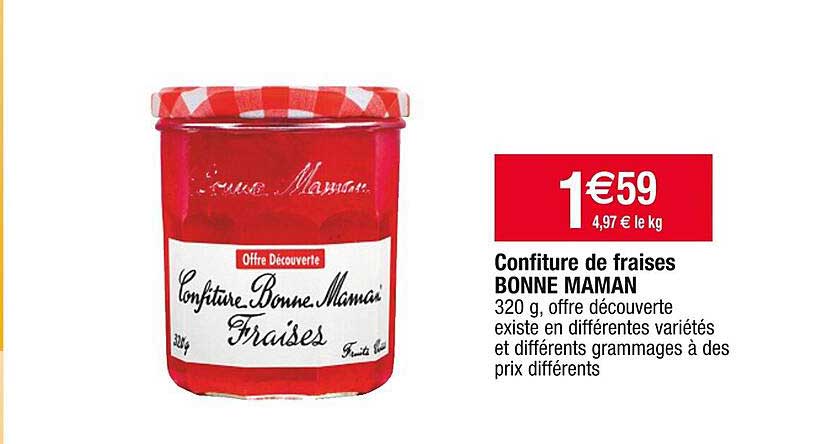confiture de fraises bonne maman