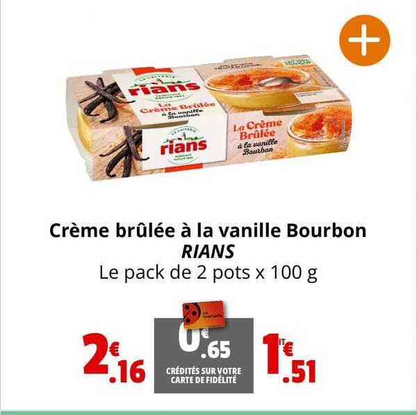 crème brûlée à la vanille bourbon rians