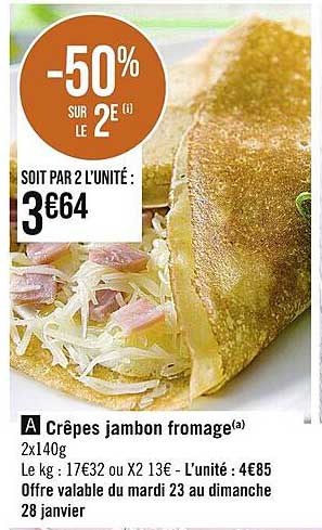 Crêpes Jambon Fromage