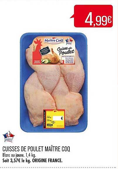 cuisses de poulet maître coq