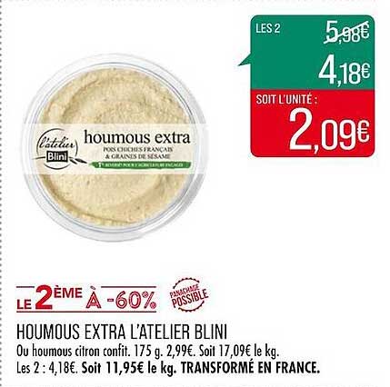 houmous extra l'atelier blini