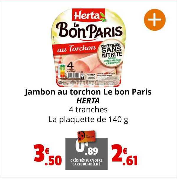 Jambon Au Torchon Le Bon Paris Herta