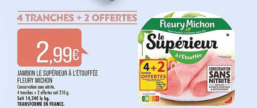 jambon le supérieur à l'étouffée fleury michon