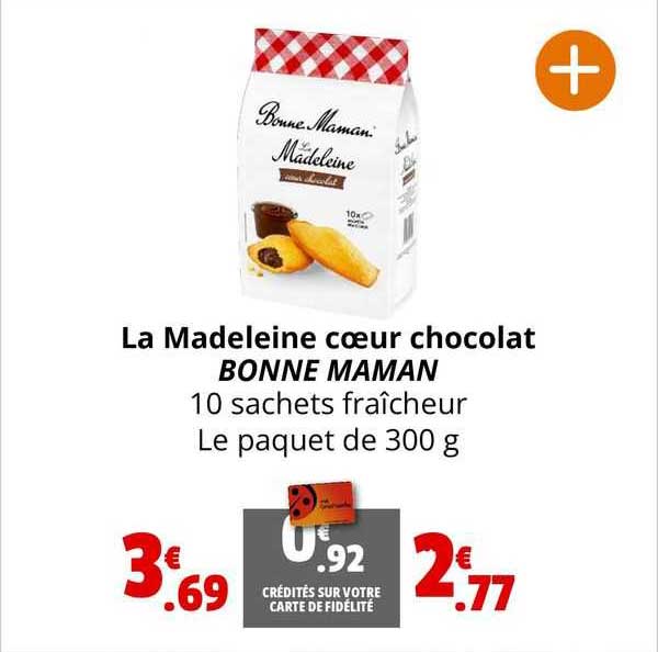 la madeleine cœur chocolat bonne maman