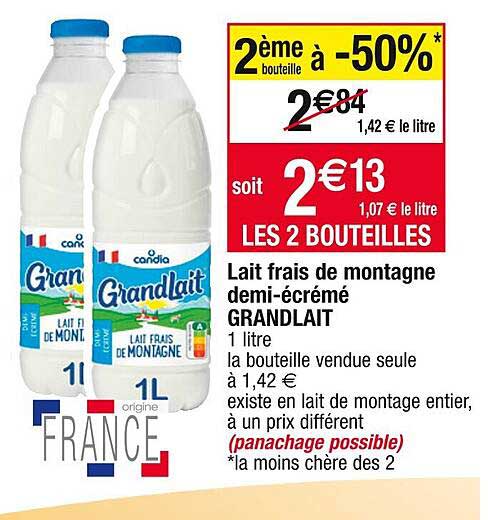 lait frais de montagne demi-écrémé grandlait