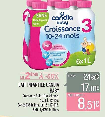 lait infantile candia baby
