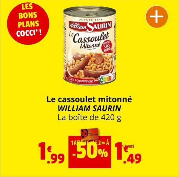 le cassoulet mitonné william saurin