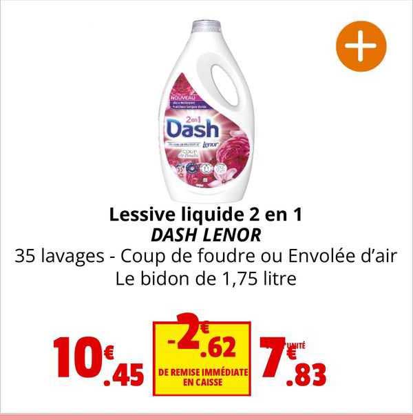 lessive liquide 2en1 dash lenor