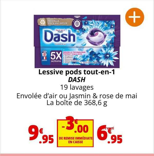 lessive pods tout-en-1 dash