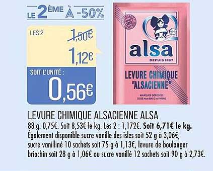 levure chimique alsacienne alsa le 2e à -50%