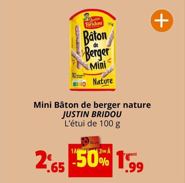 mini bâton de berger nature justin bridou