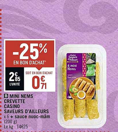 mini nems crevette casino saveurs d'ailleurs