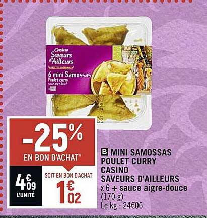 mini samossas poulet curry casino saveurs d'ailleurs