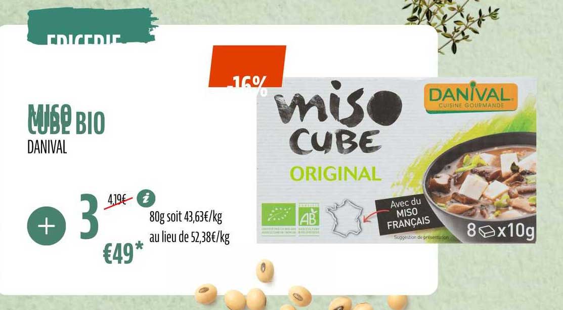Miso Cube Bio Danival