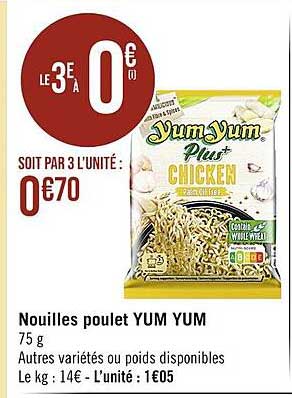 nouilles poulet yum yum