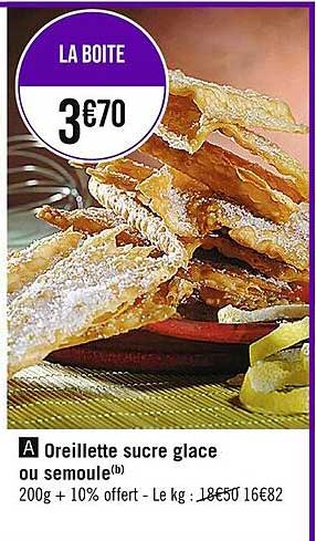 oreillette sucre glace ou semoule