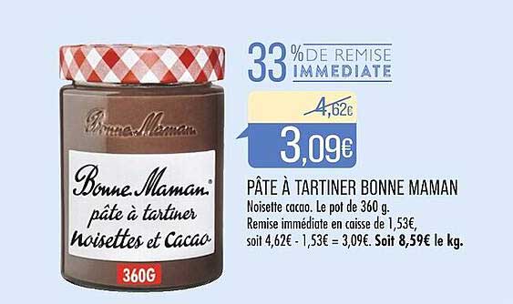 pâte à tartiner bonne maman