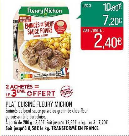 plat cuisiné fleury michon