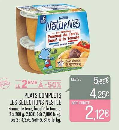 plats complets les sélections nestlé