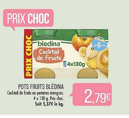 pots fruits blédina