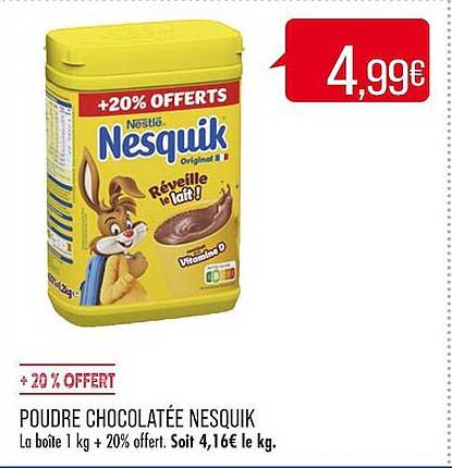 poudre chocolatée nesquik