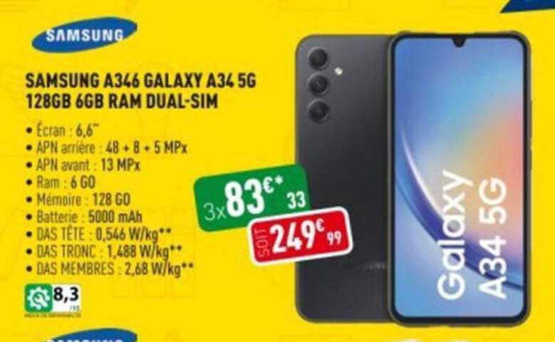 samsung a346 galaxy a34 5g 128gb 6gb ram dual-sim