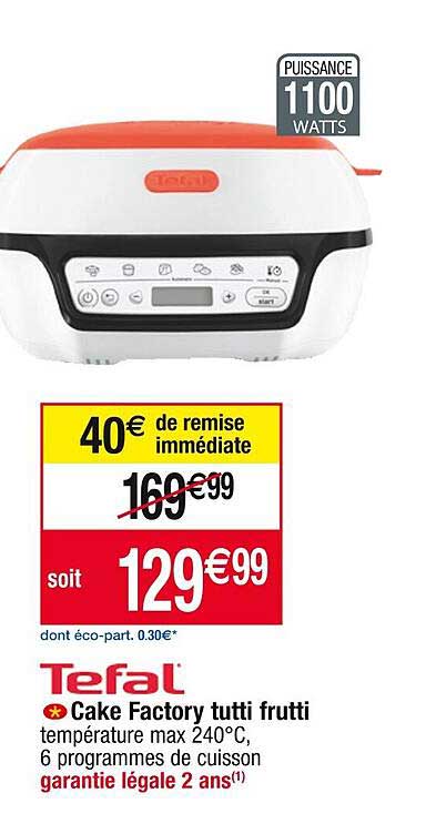 tefal cake factory tutti frutti