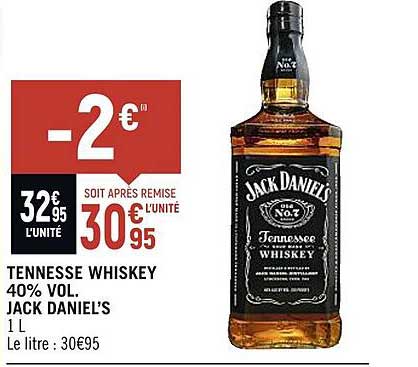 tennessee whiskey 40% vol. jack daniel's