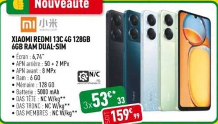 xiaomi redmi 13c 4g 128gb 6gb ram dual-sim