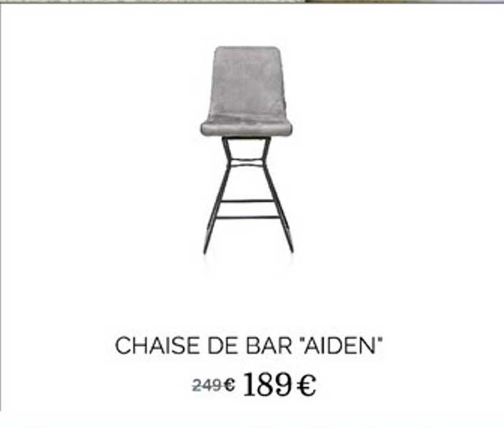 chaise de bar aiden