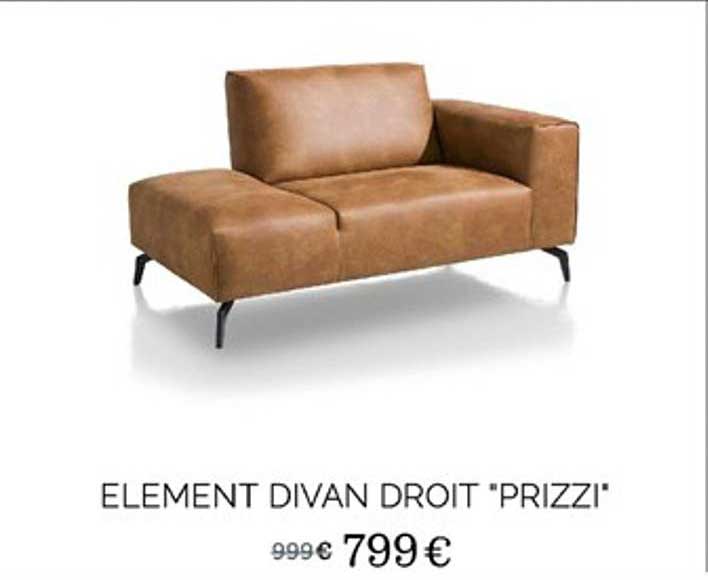 élément Divan Droit Prizzi