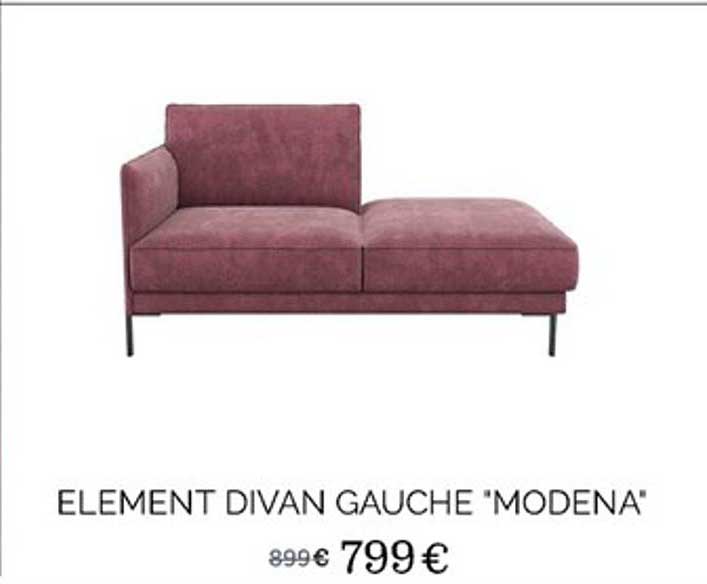 élément divan gauche modena