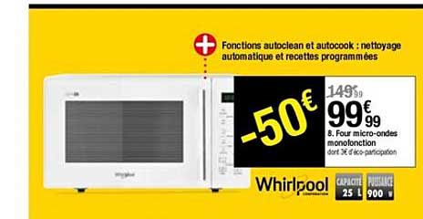 four micro ondes monofonction whirlpool