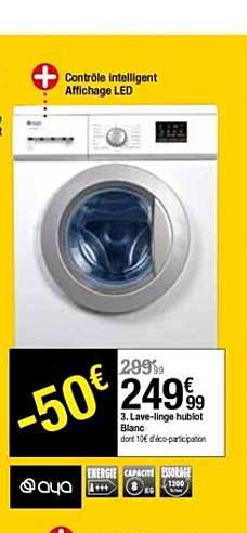 lave linge hublot blanc aya